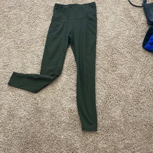 Green yoga pants